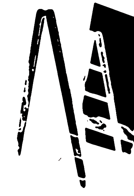 abstraktes Bild von Leiter mit Schatten